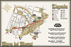 Mapa del Mercat amb els punts de Venda i Degustació de Cervesa del Montseny