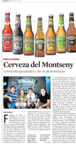 Cervesa del Montseny en La Vanguardia